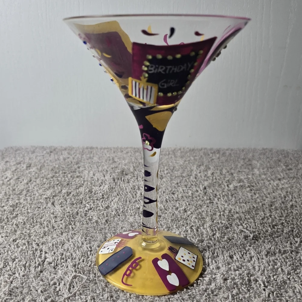Lolita Happy Birthday Girl Martini Glass